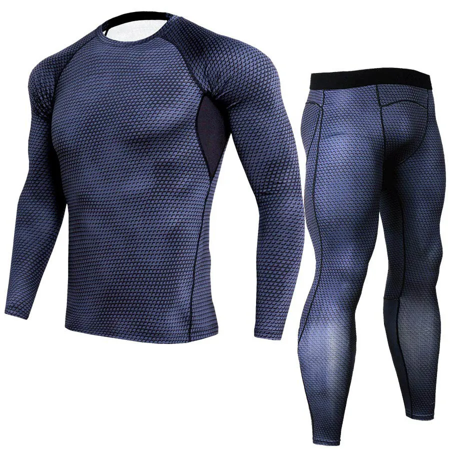 2019 rashguard компрессионные для ММА костюмы Топы И Футболки Базовый Слой Леггинсы мужское термобелье Кроссфит, бодибилдинг футболка