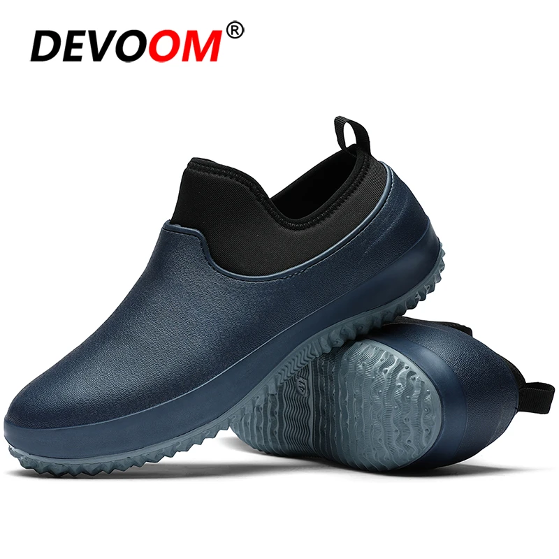 Zapatos de Chef impermeables para hombre, sandalias de trabajo antideslizantes para cocina, restaurante, zuecos, zapatillas antideslizantes, 2020|Sandalias de -