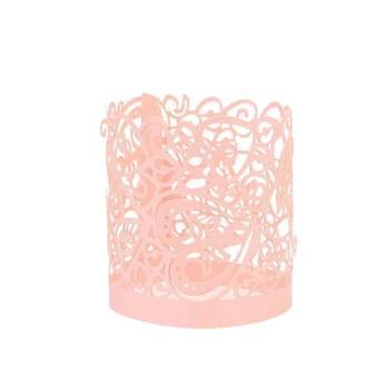 

Tea Light Candle Holders Paper Out Pattern Wraps Flameless Votive Candle Holders Party Table Decoration