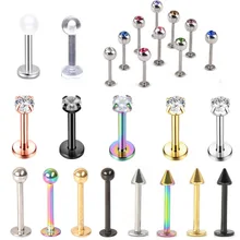 1 шт., стальные пирсинг для губ, Козелок Уха, шпильки, пирсинг хряща, раковины, Лабрет, кольцо для губ, Morne Bars, кольца, пирсинг для тела, ювелирные изделия