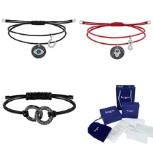 Модный красный черный браслет на руку браслеты для пары Бесплатные Бохо панк хип-хоп подарки на день Святого Валентина