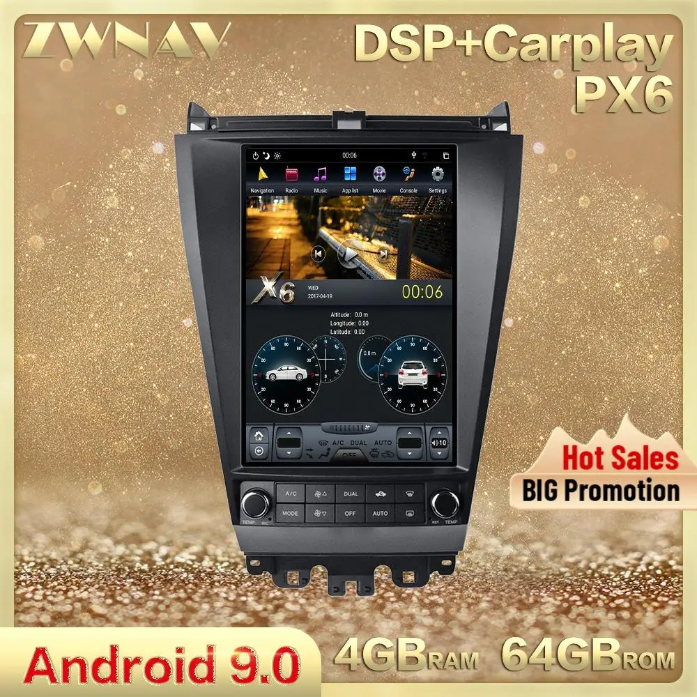 Автомобильный мультимедийный плеер Tesla style с вертикальным экраном Android 9 0 для Honda