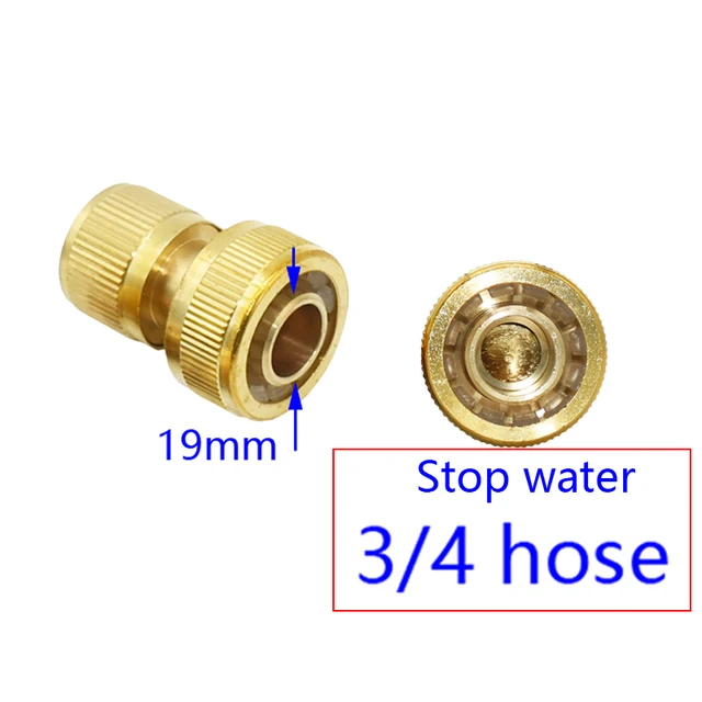 5Db Sárgaréz 3/8 1/2 3/4 Hüvelykes Tömlő Gyors Csatlakozó Kert 8/11 16 Mm 20 -Es 25 Réz -Waterstop Vízpisztoly Szerelvények - Image 3