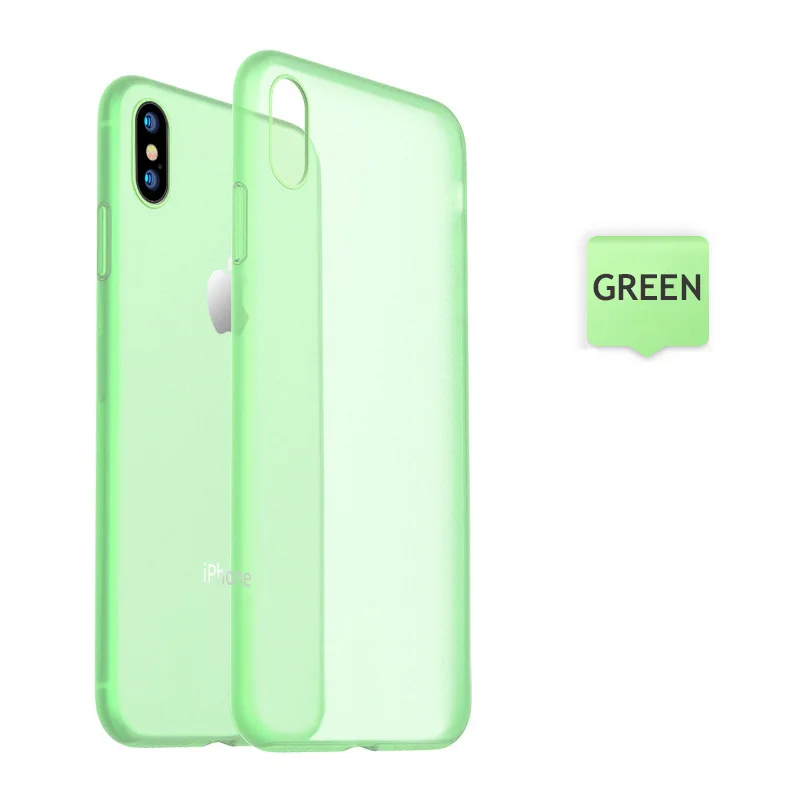 Прозрачный матовый чехол для iPhone 11 Pro Max, полупрозрачная тонкая мягкая задняя крышка для iPhone 6S 7 8 Plus X Xr Xs Max Capa Fundas - Цвет: Green