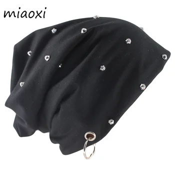 

miaoxi New Style Fashion Autumn Warm Beanies Skullies Bead Ring Casual Adult Men Women Gorras Brand Hip Hop Female Bonnet Hat