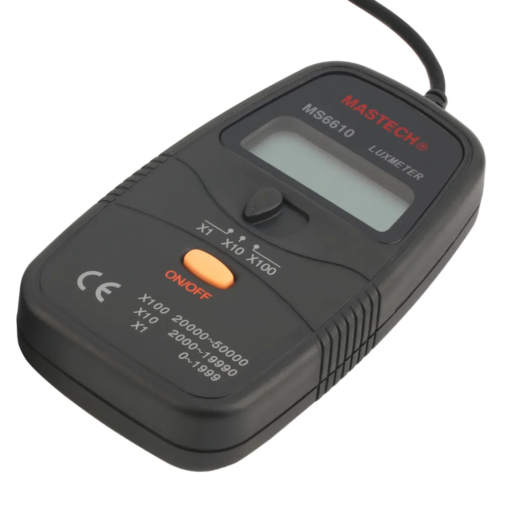 MASTECH MS6610 Высокая точность 0~ 50, 000LUX цифровой Люксметры Illuminometers с отдельным фотодетектор