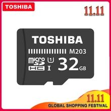 TOSHIBA Micro SD карты M203 Class 10 16 Гб оперативной памяти, 32 Гб встроенной памяти, 64 ГБ 128 Гб карта памяти C10 мини SD карты SDHC/SDXC UHS-I TF карта для смартфона/ТВ