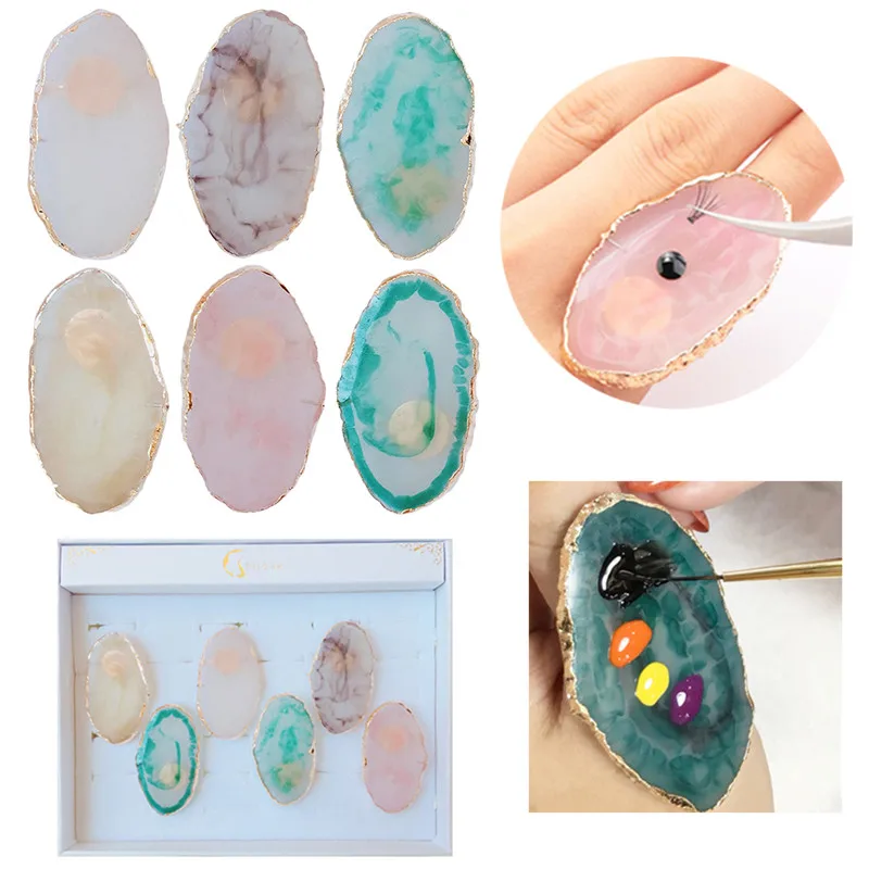 

1pcs New Eyelash Extension Glue Rings Acrylic Crystal Individual False Eyelash Glue Holder Eyelash Adhesive Stand Pigment