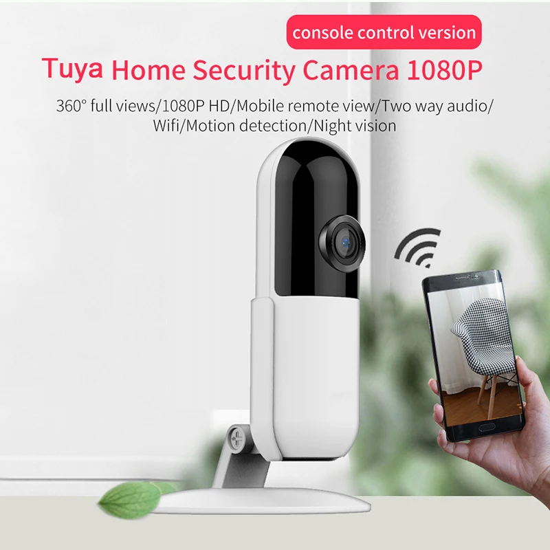 WiFi IP Camera HD1080P Home Security Mini CameraTuya Smart Life Night Vision Infrared Two Way Audio With Google Echo/Amazon Alex