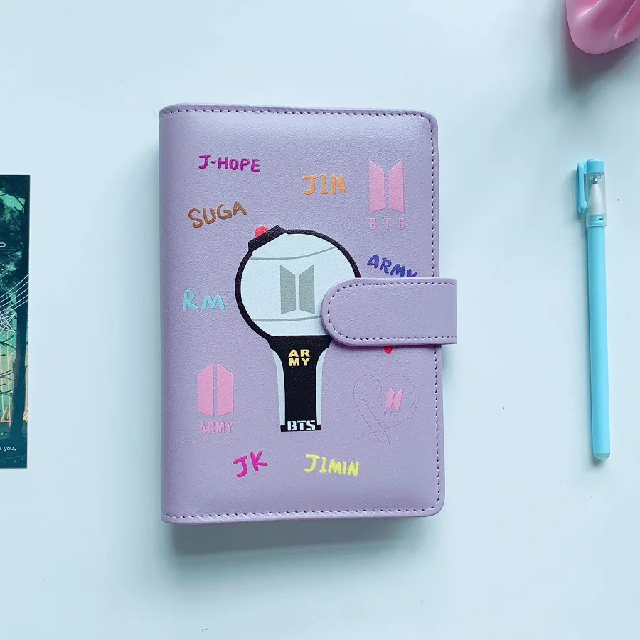 

KPOP BLACKPINK SEVENTEEN GOT7 TWICE EXO Pu Notebook LISA ROSE JISOO JIN JIMIN SUGA JUNGKOOK J-HOPE RM School Supplies Pocketbook