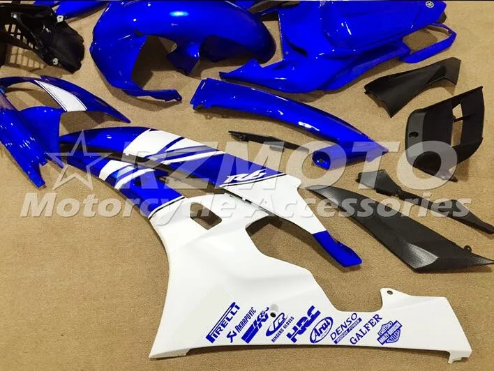 4 бесплатные подарки ABS Полный комплект обтекателей для YAMAHA YZF-R6 2006 2007 Обтекатели набор YZF R6 06 07 литья под давлением на заказ синий белый