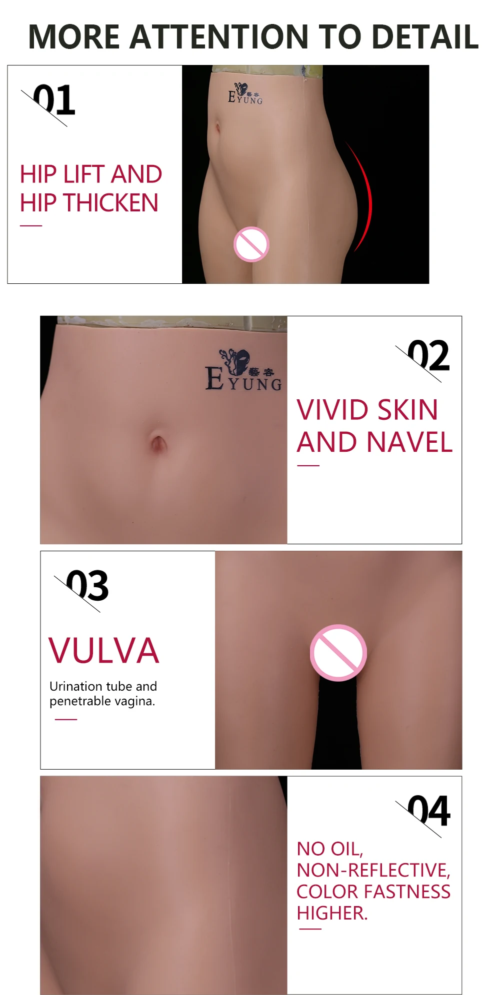 7th Generation Fake Vagina Underwear Gay Crossdresser Transgender Shemale Cosplay Drag Queen Silicone Realistic Vagina Panties (18)