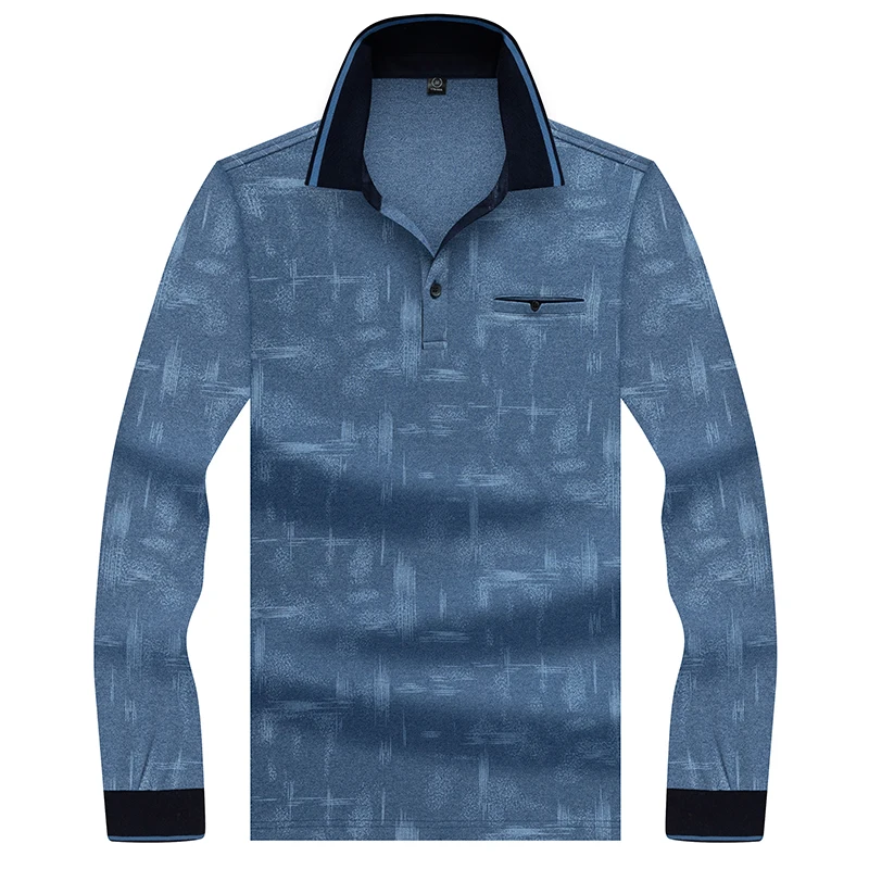 

Brand Men's Long Sleeve Polo Shirt Men Autumn Full Sleeve Warm Shirt High Quality Business Casual Poloshirt Pocket Tops 8870