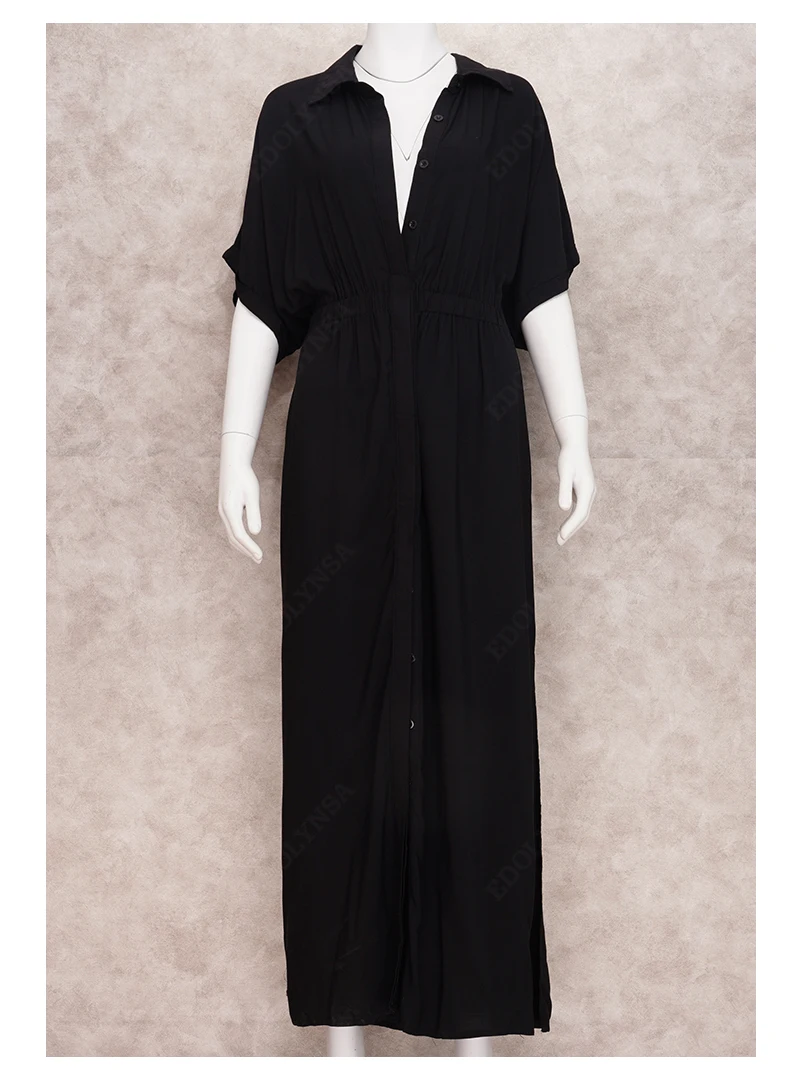 2020 Casual Beach Cover-ups Vintage Ladies Tunics Kaftan Summer Dress Women Beach Wear Swim Suit Cover Up Robe de Plage Q1156