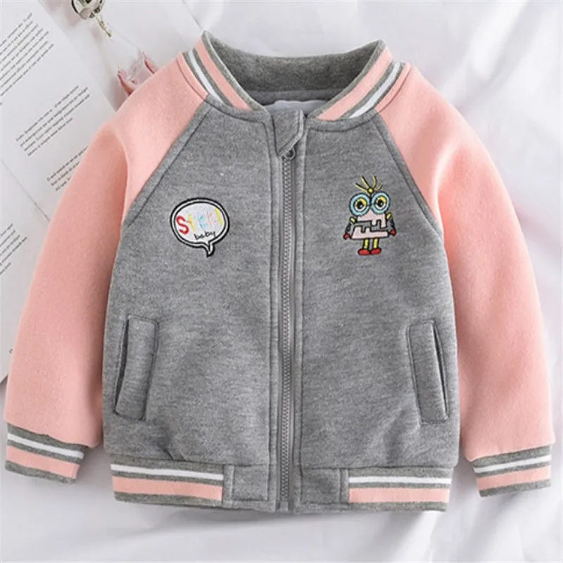 Pink Детские толстовки для мальчиков толстовки с капюшоном для маленьких мальчиков и девочек флисовые куртки и пальто в полоску Детская толстовка для мальчиков и девочек 2-6T - Цвет: Pink
