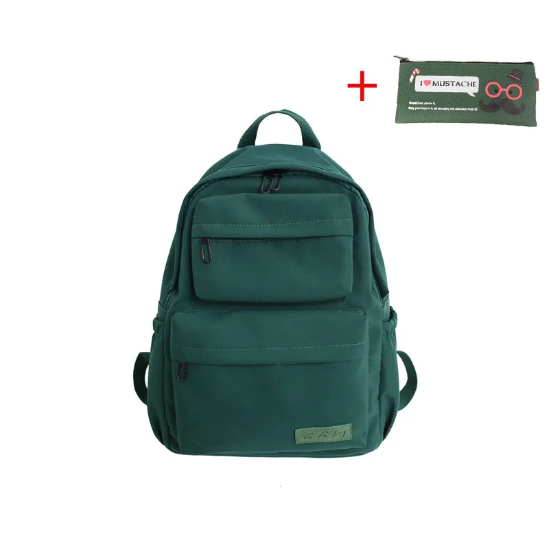 Оксфорд рюкзак женский для колледжа школьный ранец старшеклассник Сумка Высокое качество большой емкости Мода девушка дорожные сумки - Цвет: Зеленый