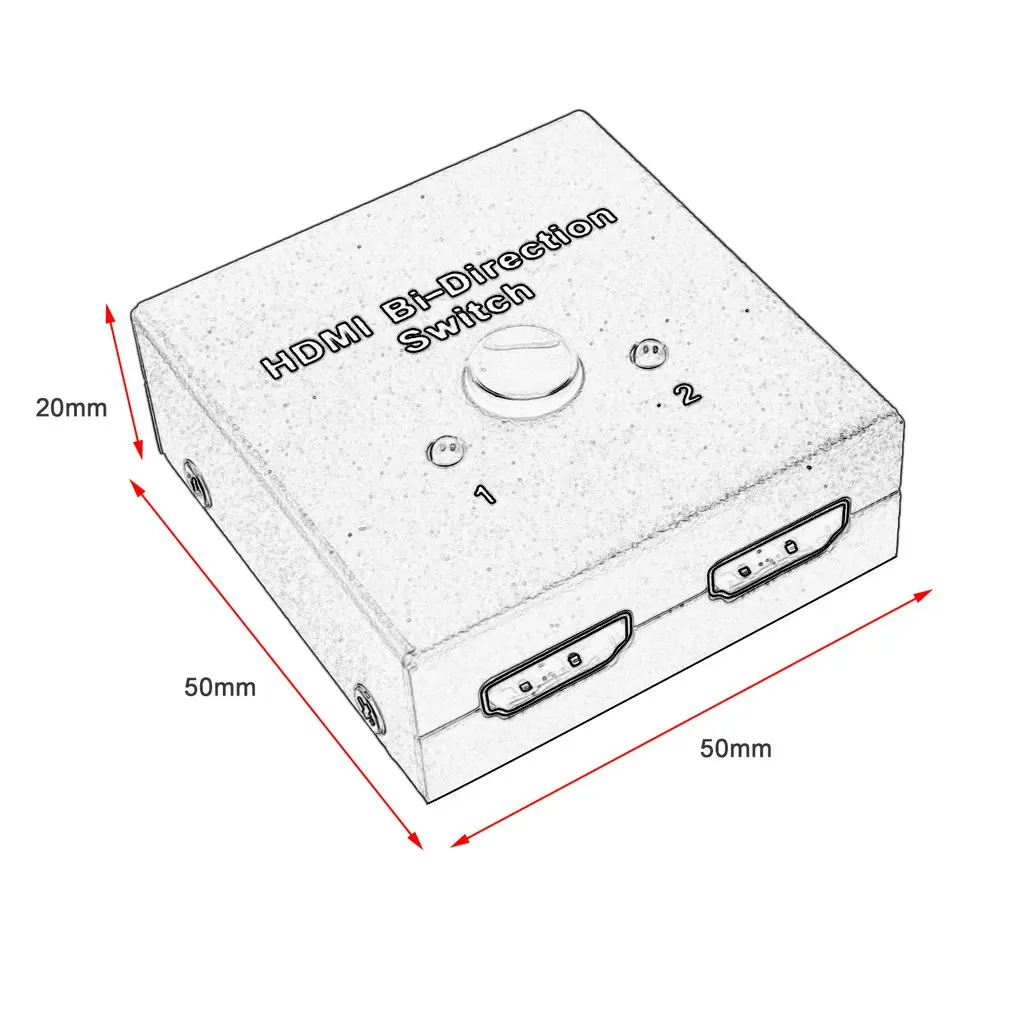 HDMI переключатель 2X1 или HDMI разветвитель 1X2 HDMI двухнаправленный переключатель разветвитель Селектор с HDCP сквозной поддержка Ultra HD 4K