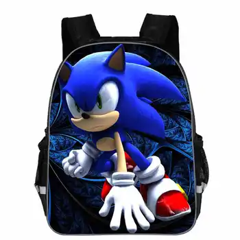 

16 inch Sonic the Hedgehog Mario School Bag for Kids Boy Backpack Children School Sets Pencil Bag Toddler Schoolbag