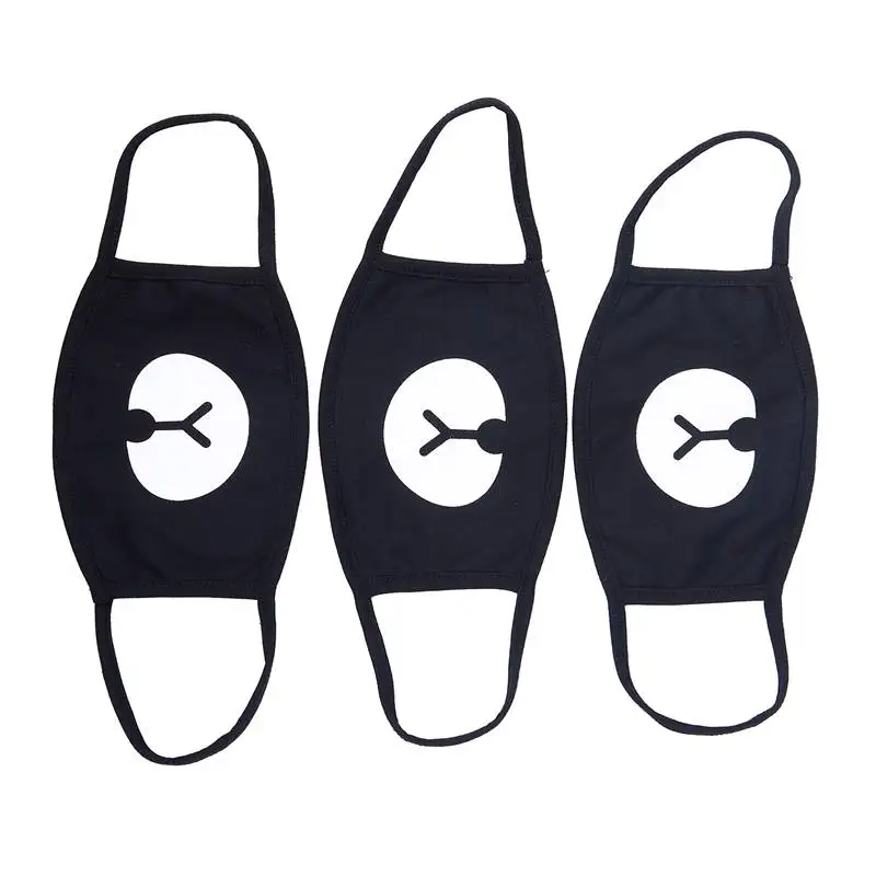 

3 Pack Teeth Pattern Cute Unisex Cotton Blend Anti Dust Face Mouth Mask Black for Man Woman