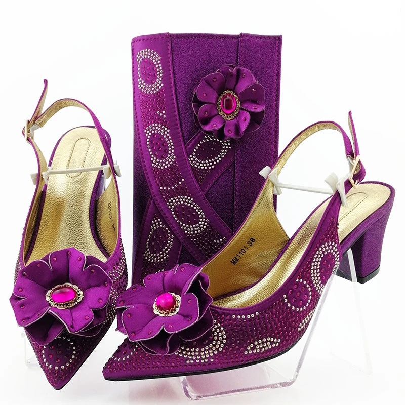 New Spring Shoes Platform Women Shoe and Matching Bag for Nigeria Party High Quality Italian Shoe and Bag Set for Party In Women