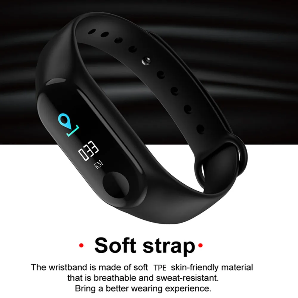M3 Smart Wristband Sport Fitness tracker Smart Watches Men Waterproof Blood Pressure Heart Rate Activity Fitness Smart Bracelet