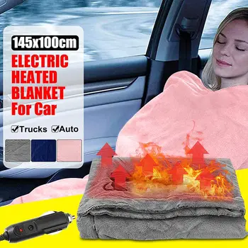 

Car Heating Blanket Winter Heated 12V LCD Display Warm Auto Electric Fleece Blanket For Car Constant Temperature 145x100cm
