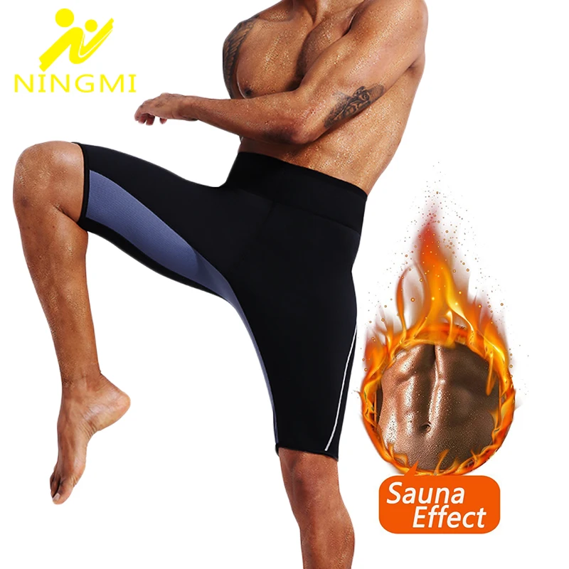 NINGMI Mens Sport Legging Neoprene Sauna Waist Trainer Belt Slimming