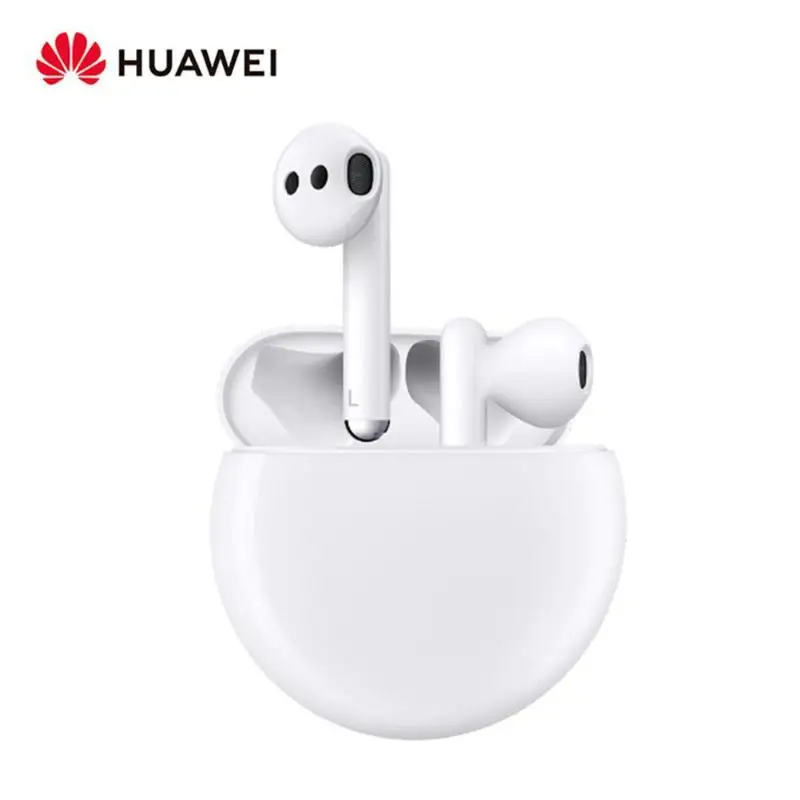 Наушники huawei FreeBuds 3 Kirin A1 Bluetooth 5,1, шумоподавление, глубокий бас, стерео гарнитура с микрофоном, поддержка беспроводного зарядного устройства - Цвет: Белый