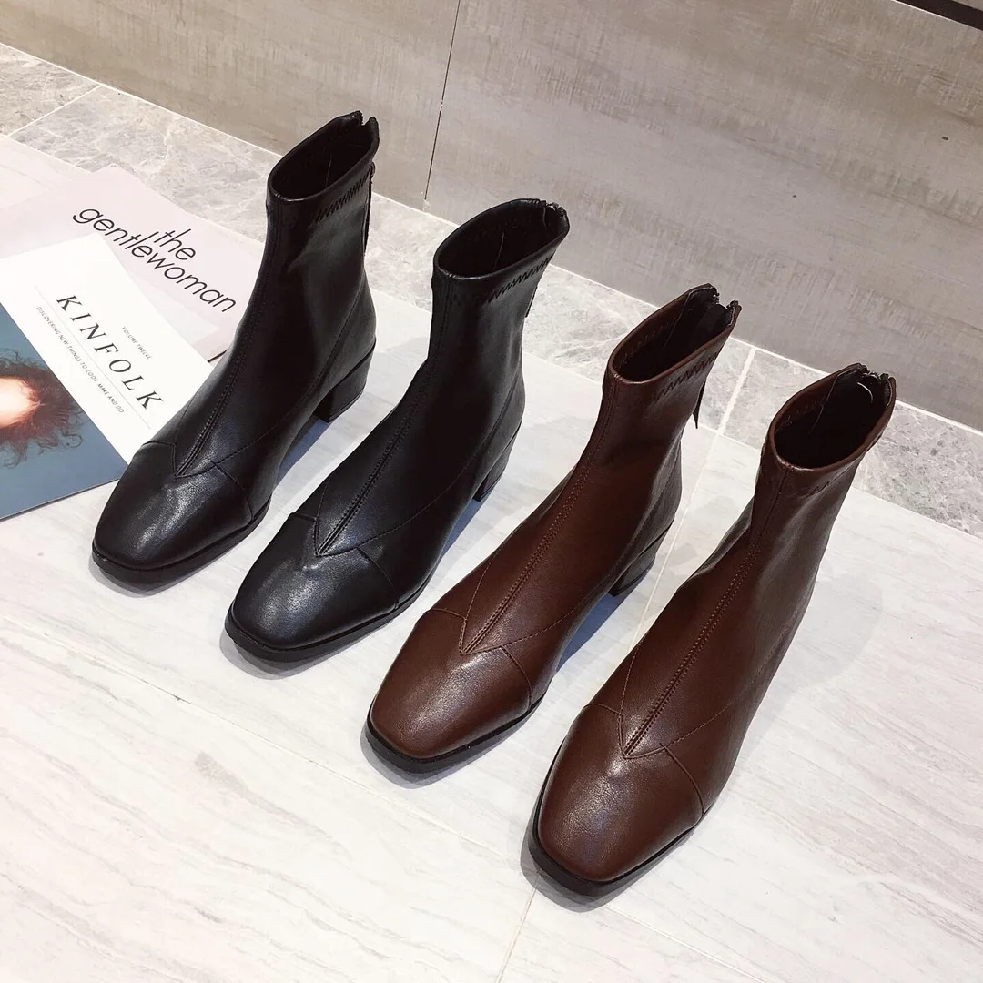 

2019 Winter New Style Cool Versatile Korean-style Women's Boots Short Boots