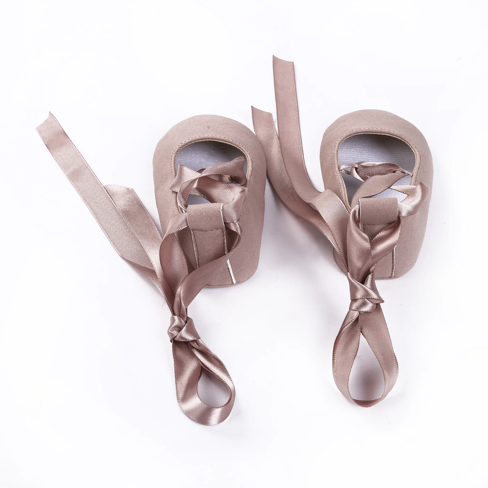 Kids Baby Girls Princess Shoes Cute Little Girl Solid Color Soft Sole Footwear Walking Dance Shoes with Ribbon for Spring Summer 6