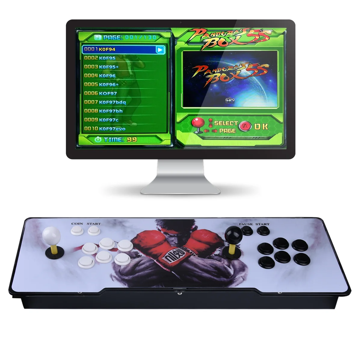 

Arcade Console 1299 Pandora's Box 5S HD 720P HDMI VGA 2 Players Arcade Cabinet