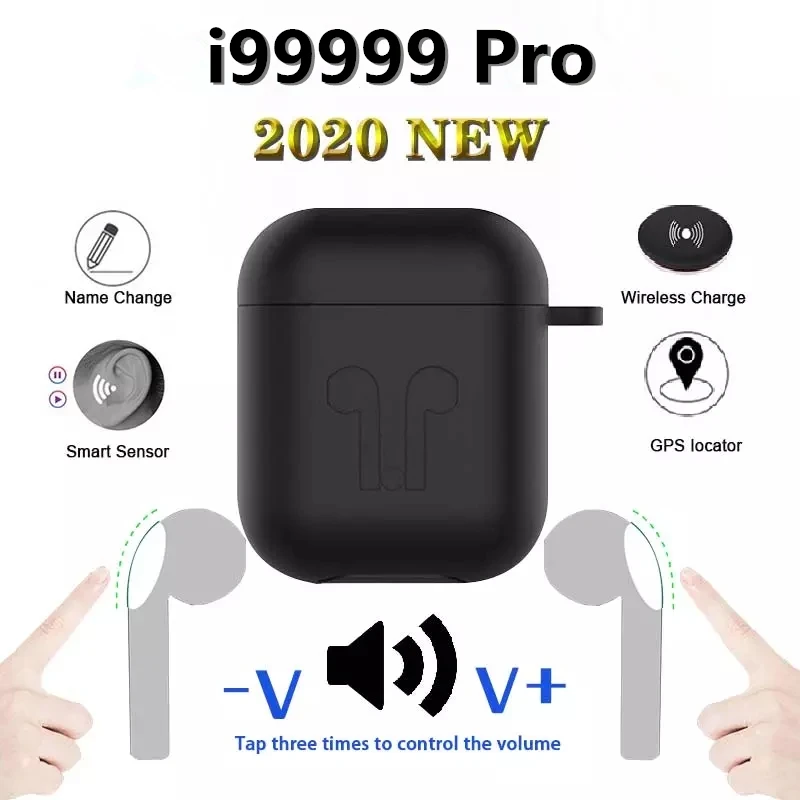 

Original i99999 Pro TWS Wireless Earphone Air2 Rename Bluetooth 5.0 Earphone Volume Control Super Bass Earbuds PK i90000 Max
