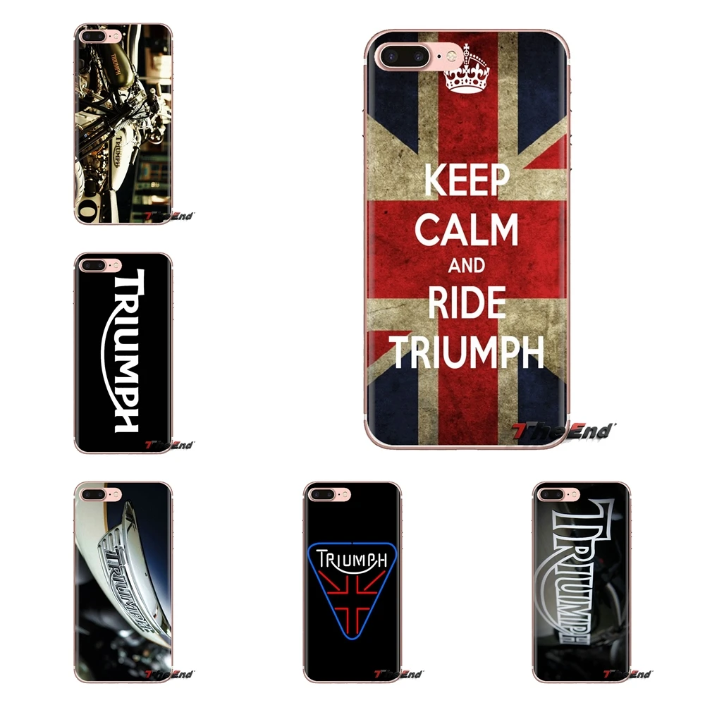 Phone Cover For Samsung Galaxy S2 S3 S4 S5 MINI S6 S7 edge S8 S9 Plus Note 2 3 4 5 8 Coque Fundas triumph motorcycle Logo UK Art |