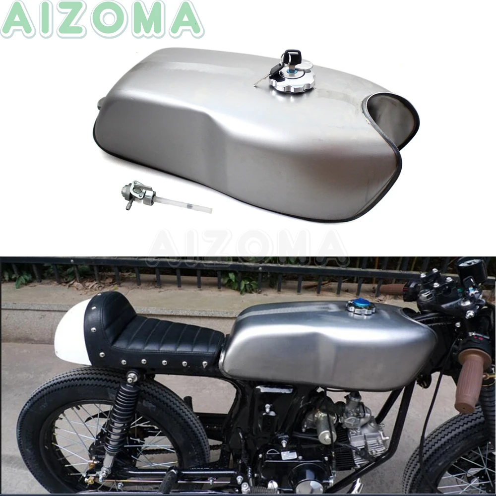 Cafe Racer Universal 9l & 2.4gal Oil Gas Fuel Tank Kit For Bmw R100 R Yamaha Xjr Xs Rd50 350 Sr
