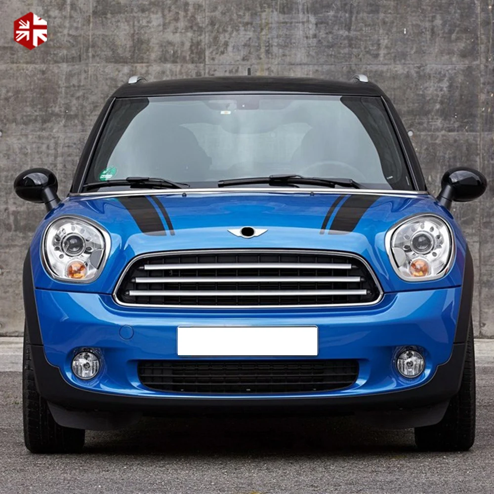 2 предмета наклейка на капот двигателя крышка капота полоса Стикеры для MINI Cooper Contryman R60 F60 Clubman R55 F55 R56 F56 R58 R59 F54 R53