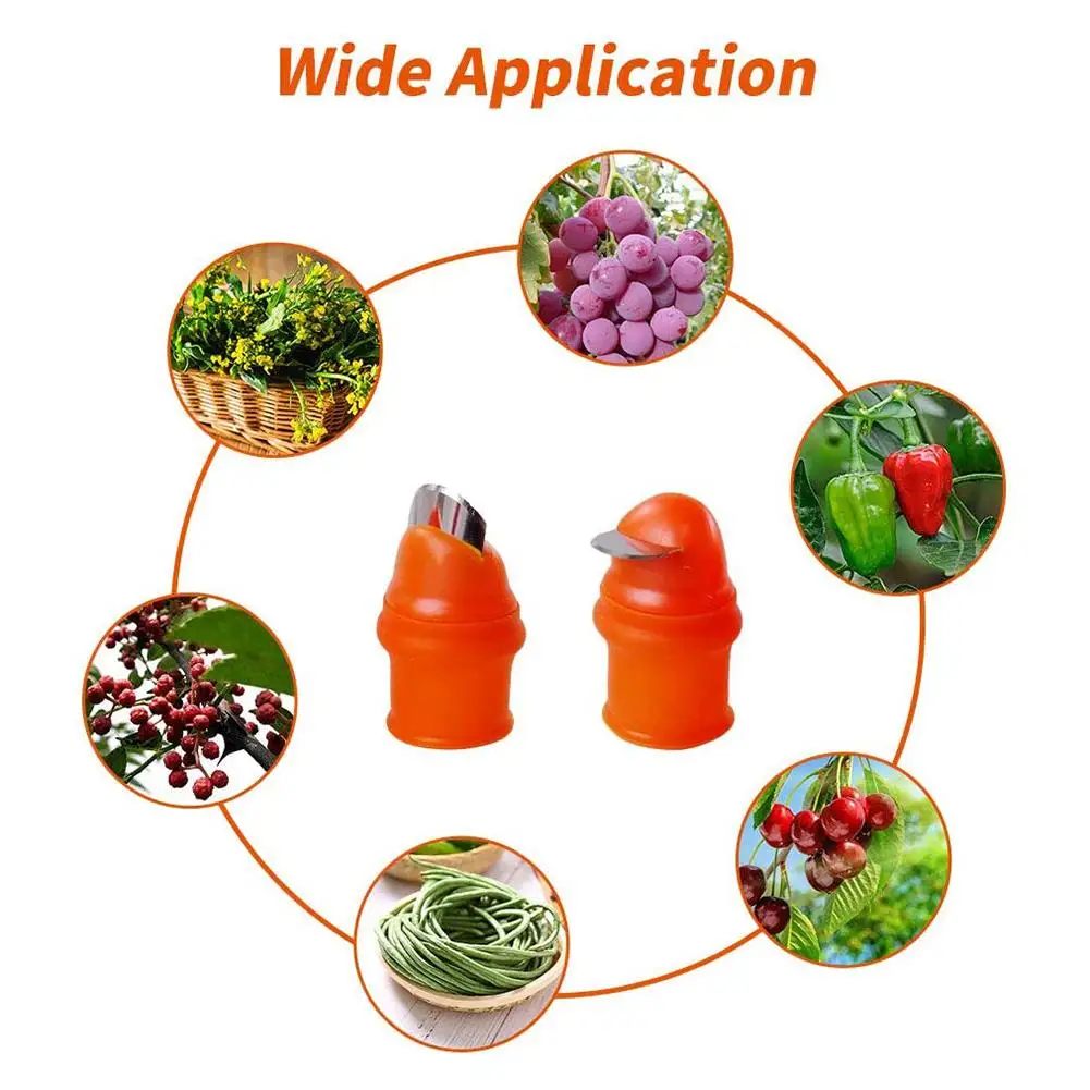 12PCS Thumb Knife Gardening Silicone Fruit Vegetable Finger Picking Knife Harvesting Tool For Gardening Work Comfortable
