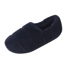 Solid men Warm Plush slippers home Flat With Non-Slip men slippers Casual Sneakers For Man Floor Warm Furry Slipper chaussure