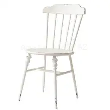 Современный минималистичный скандинавский Виндзор стул из кованого железа кофейное кресло обеденный стул съемка спинки одного стула