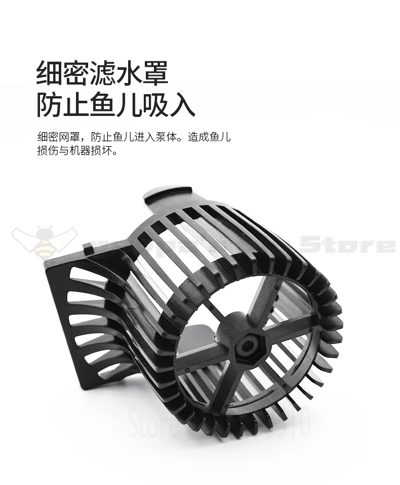 Fish Tank Wave Pump Surf Pump Ultra-quiet Double-head Wave Beater Suction Cup High-power Dung Blowing Clean Flow Pump