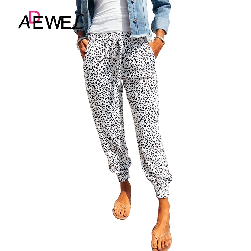 ADEWEL Breezy Leopard Plus Size Clothing For Women Roupas Femeninas Stacked Leggings High Waist Vetement Femme Pantalones XL | Женская