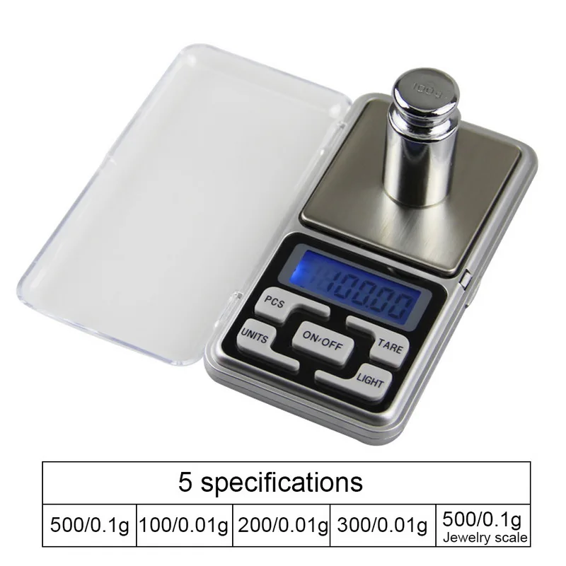 

High Accuracy Backlight Electric Pocket For Jewelry Gram Weight For Kitchen Mini Digital Scale 100/200/300/500g 0.01/0.1g