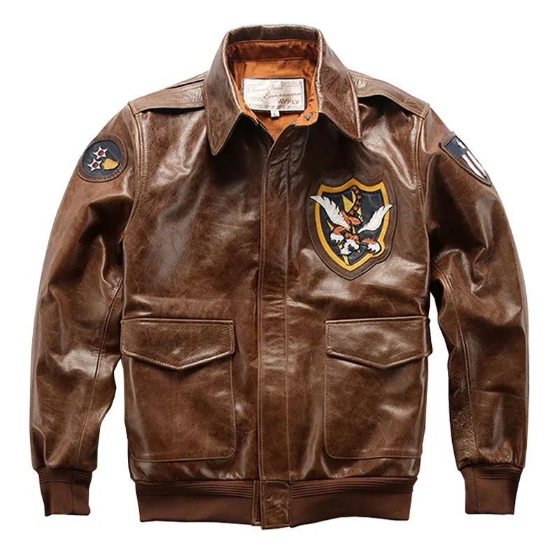 

Seveyfan Genuine Leather Bomber Jacket Men Brown Black Motorcycle Biker Real Leather Jacket for Male 2019 New R2951
