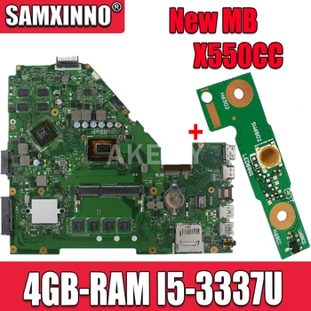 

Akemy X550CC Laptop motherboard for ASUS X550CC A550C X550CL R510C original mainboard 4GB-RAM I5-3337U GT720M