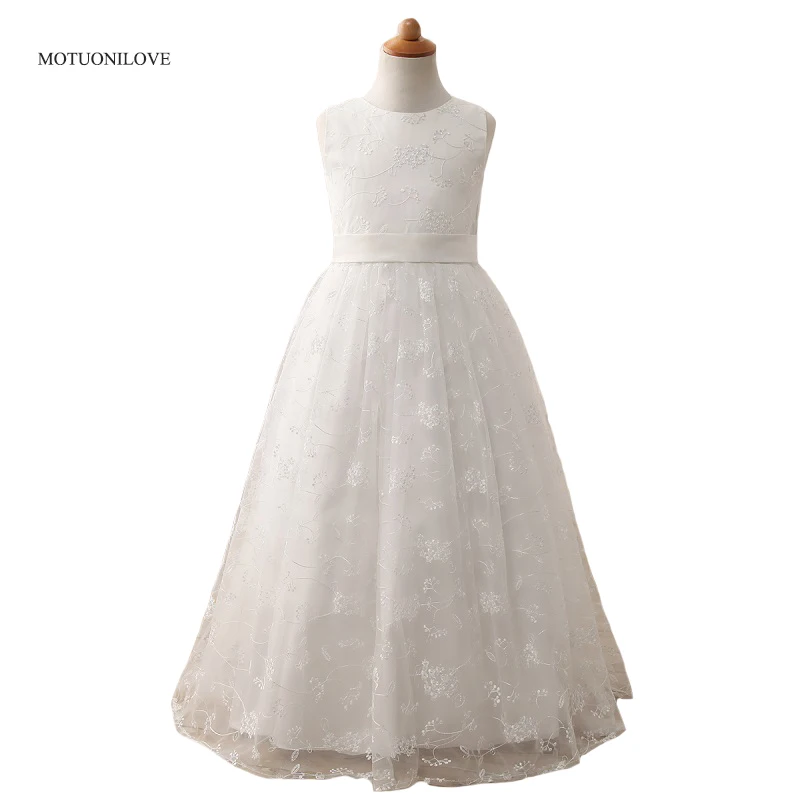 

Vintage Flower Girl Dresses Princess Baby Evening Wedding Birthday Party Kids Children Dresses First Communion Dresses For Girls