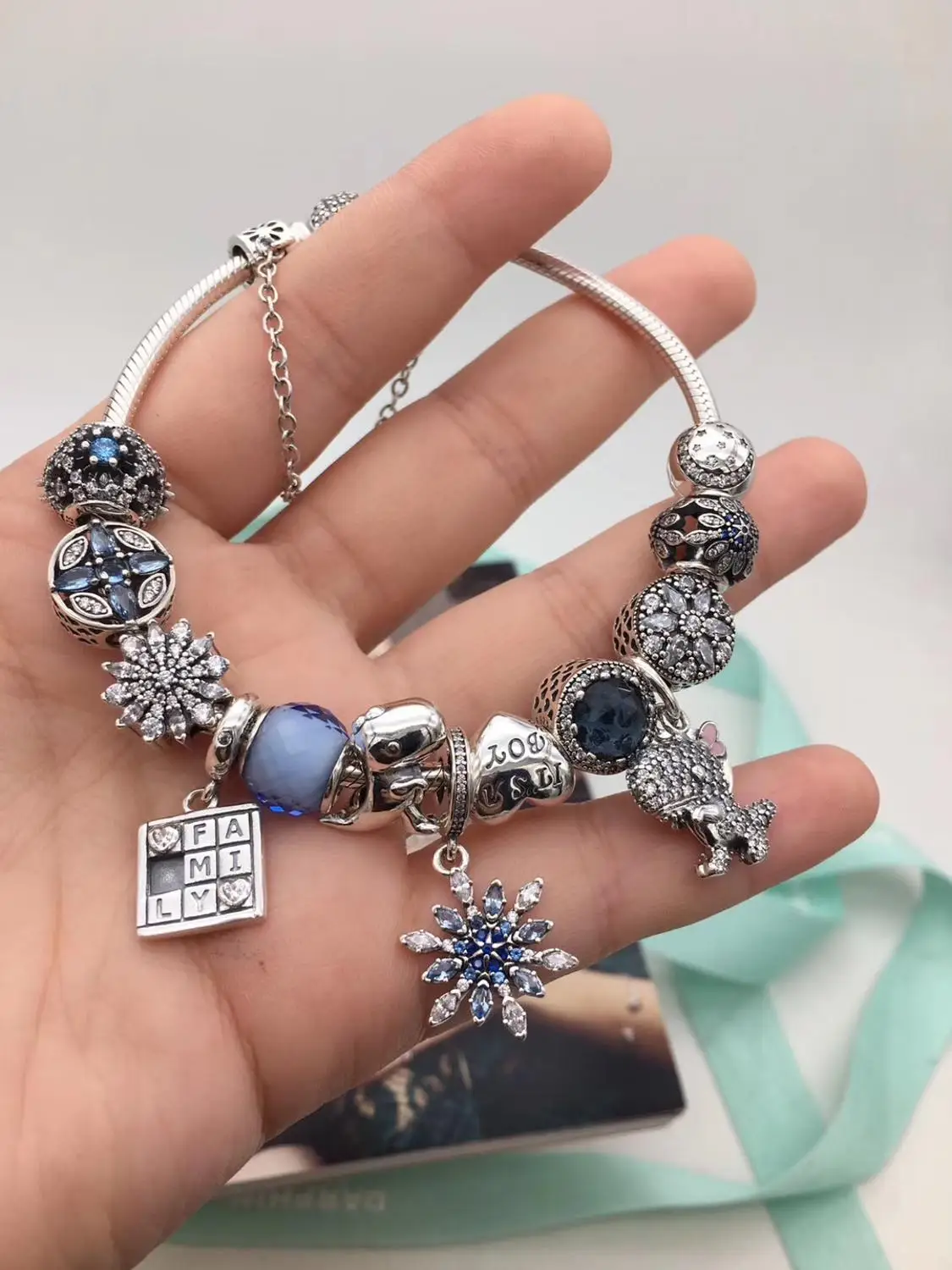 

Keris Store High-Quality Original 1:1 100%925 Sterling Silver Baby Dinosaur Snowflake Pendant Bracelet Free Shipping