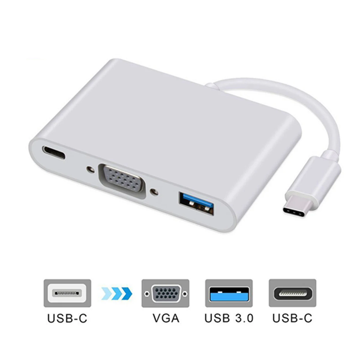 10 шт./лот USB-C USB 3,1 type C для VGA проектора и USB OTG и USB-C адаптер для зарядного устройства