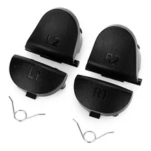 Preto substituir botões r1 l1 r2 l2 gatilhos para dualshock 4 para ps4 controlador jogo accessaries ps4 botão com 2 mola