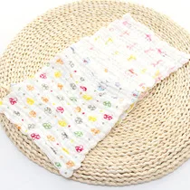 Printed Washing Gauze Bibs Wholesale Six-layer Gauze Baby Face Wash Kerchief Newborns Handkerchief Feeding Towel