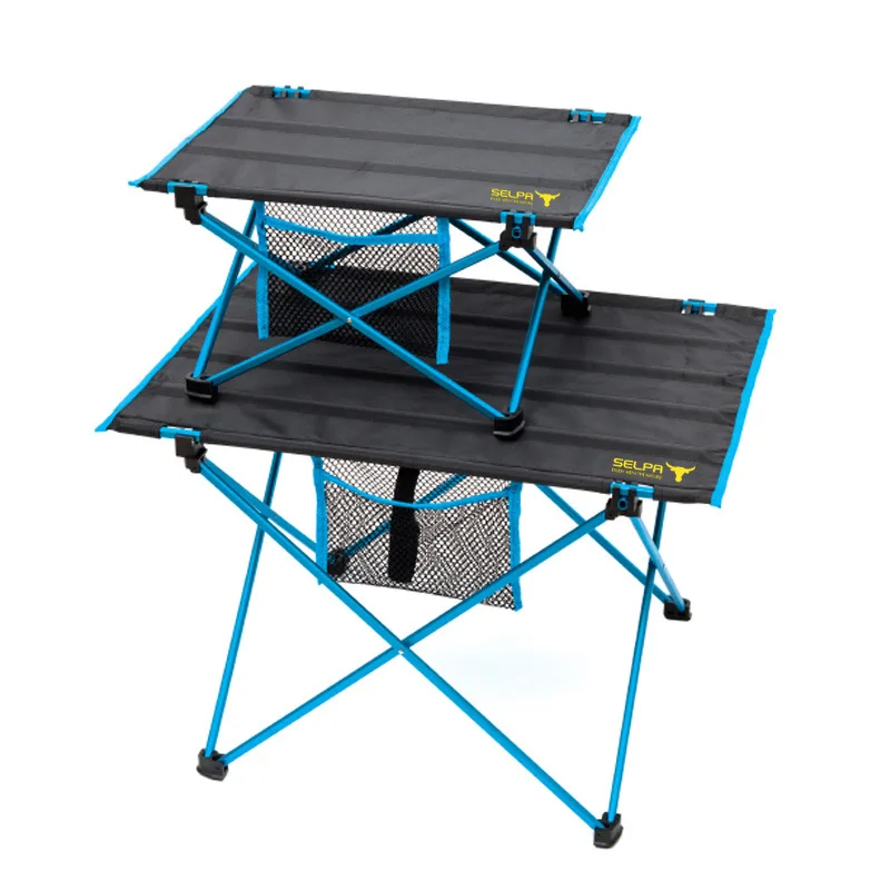 Outdoor Camping Mini Folding Table Light Portable Barbecue Picnic Table Aluminum Alloy Tea Table Bed Computer Desk BBQ travel