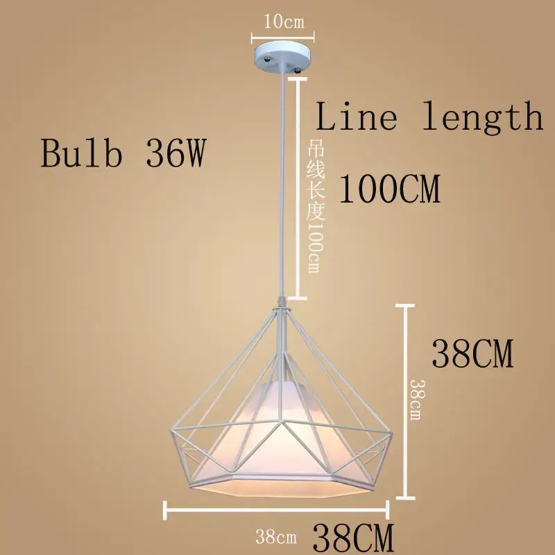 DIY подвесные лампы AC 85 V-260 V Лофт классический декоративный светильник освещение винтажная Скандинавская железная люстра несколько регулируемых ретро - Испускаемый цвет: Зеленый